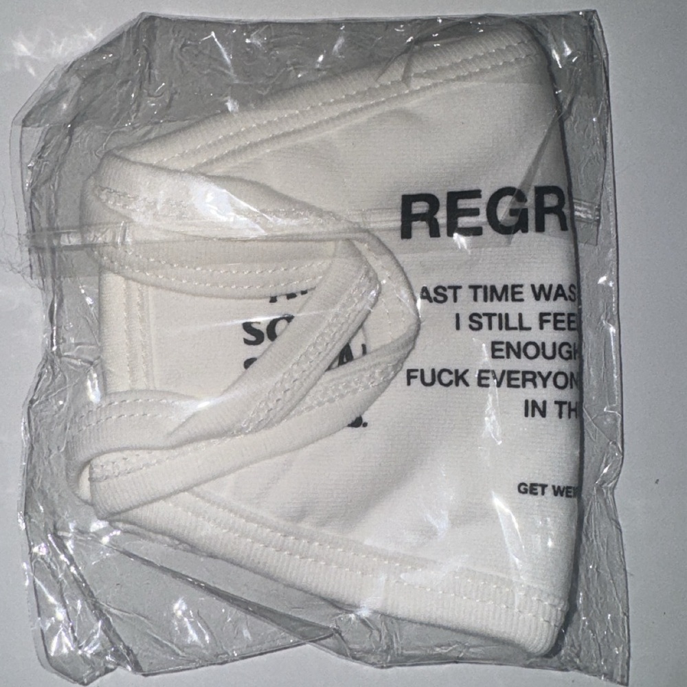 Anti social social club face mask white rare